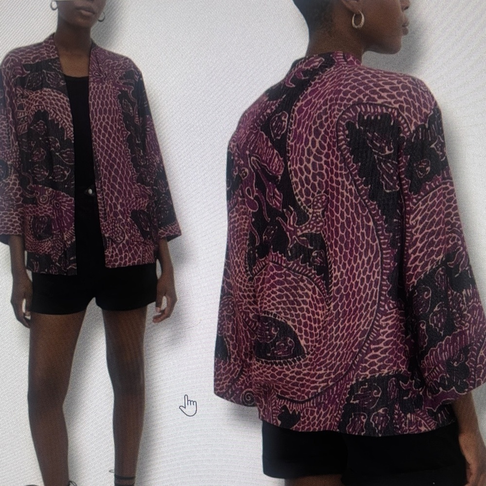 NWT Women’s Warm Purple Metallic Open Frint Cardigan.  Medium